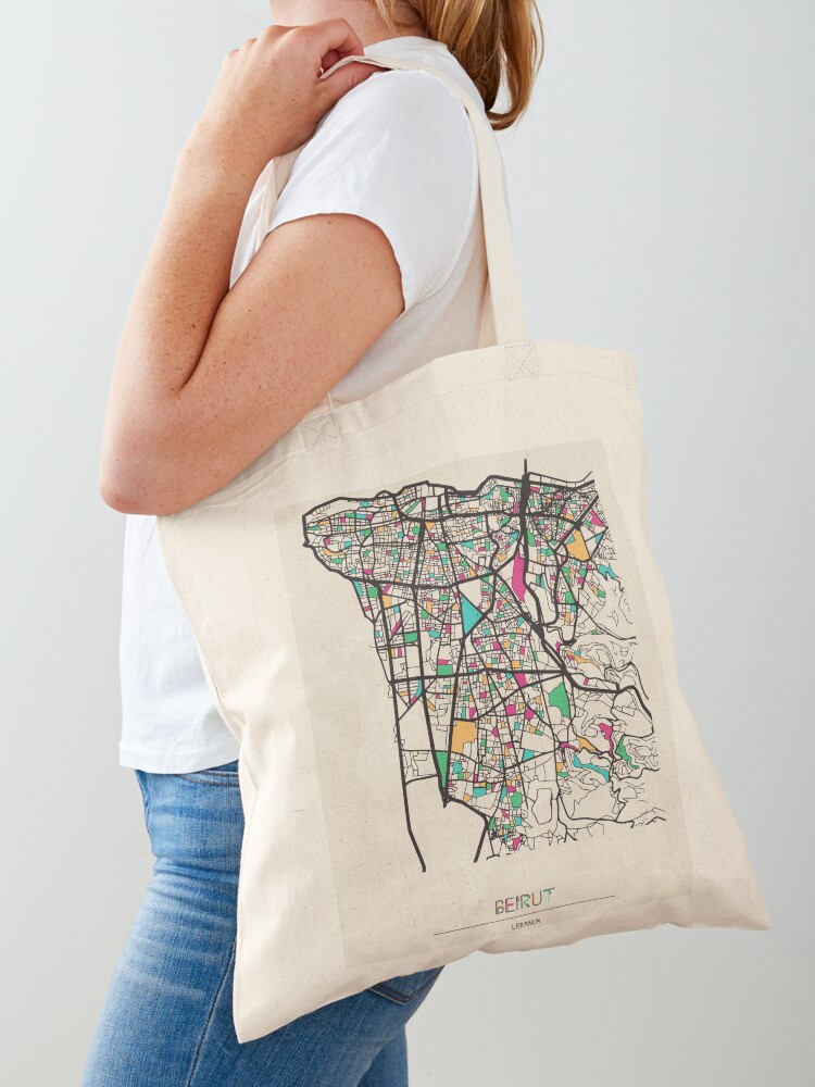 Women Bags Lebanon - Bolsa de compras con mapa de