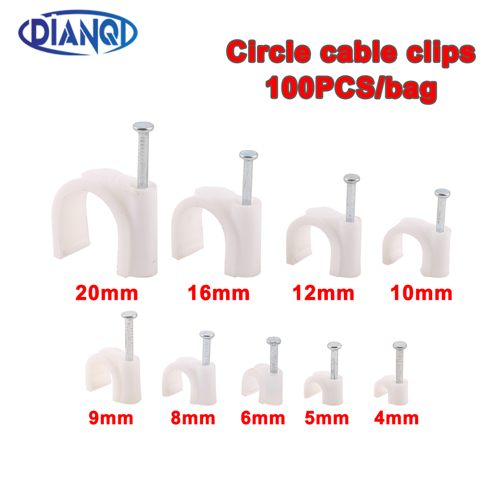 Circle Round Bag - Clips de cable circulares de 4mm,