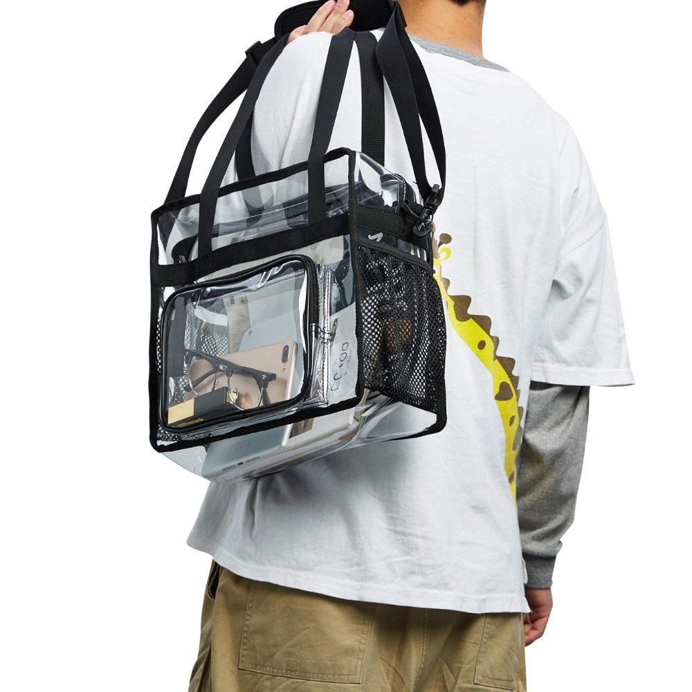 Women'S Bags For Work - Bolso transparente de plástico resistente con