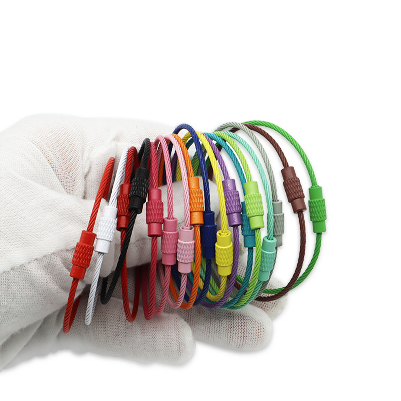 Circle Round Bag - LLavero de alambre de acero inoxidable,