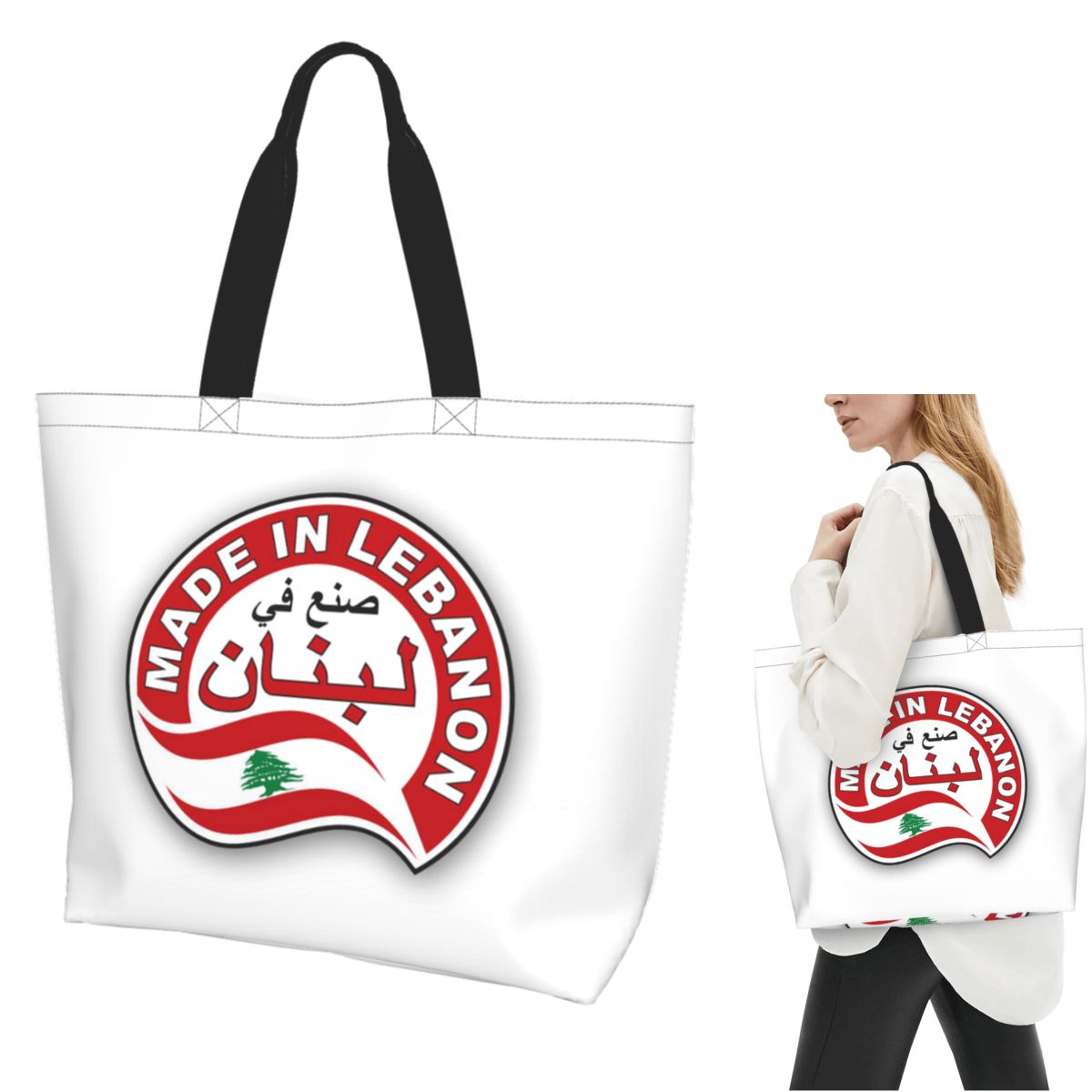 Women Bags Lebanon - Bolsa de compras de lona con