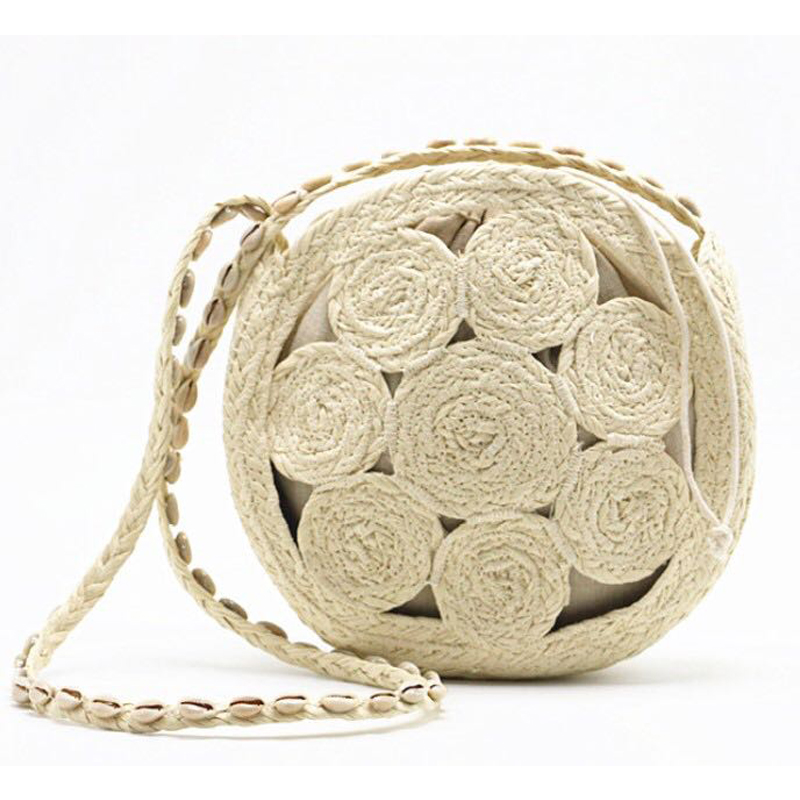 Circle Round Bag - Bolso de hombro tejido a mano