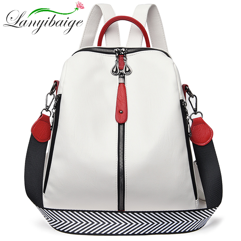 Women Bags Rack - Mochila De cuero suave para mujer,