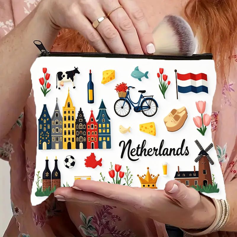 Women Bags Netherlands - Bolsa de cosméticos con temática de