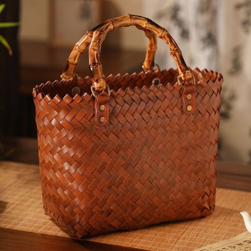 Woven Straw Bag - Bolso de Mano Hecho a Mano,
