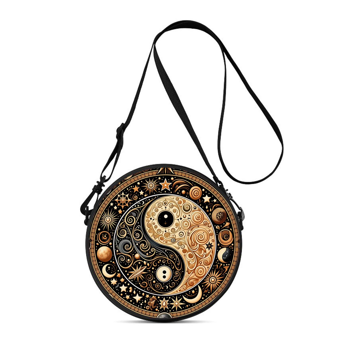 Circle Round Bag - Bolso bandolera redondo con estampado de
