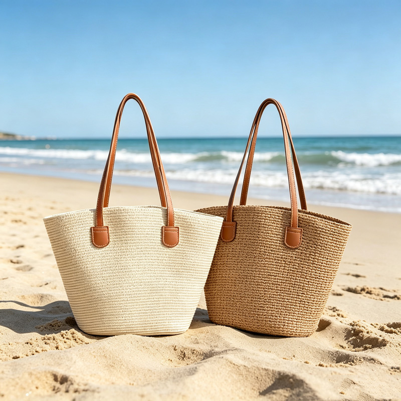 Woven Straw Bag - CLAREGQI Bolso Tote de Paja de