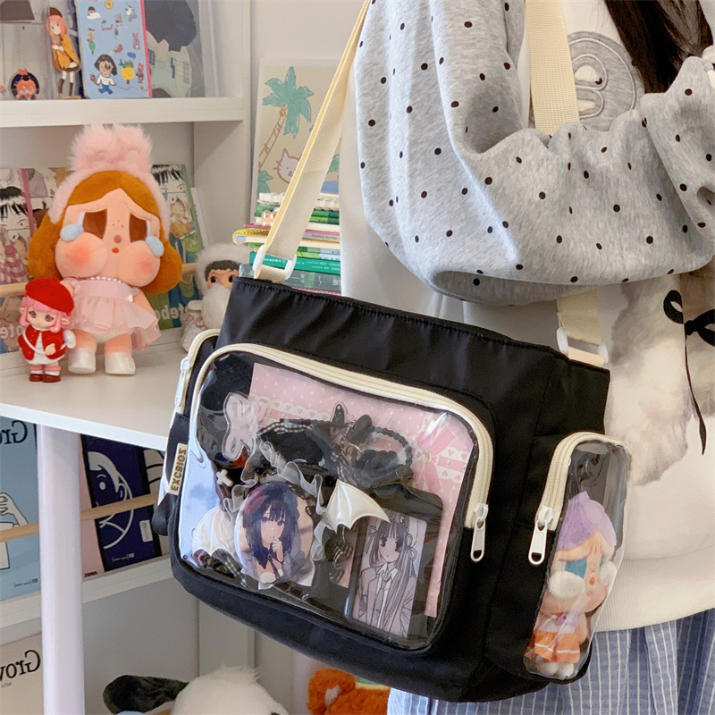 Women Bags Rack - Bolso cruzado transparente de moda para