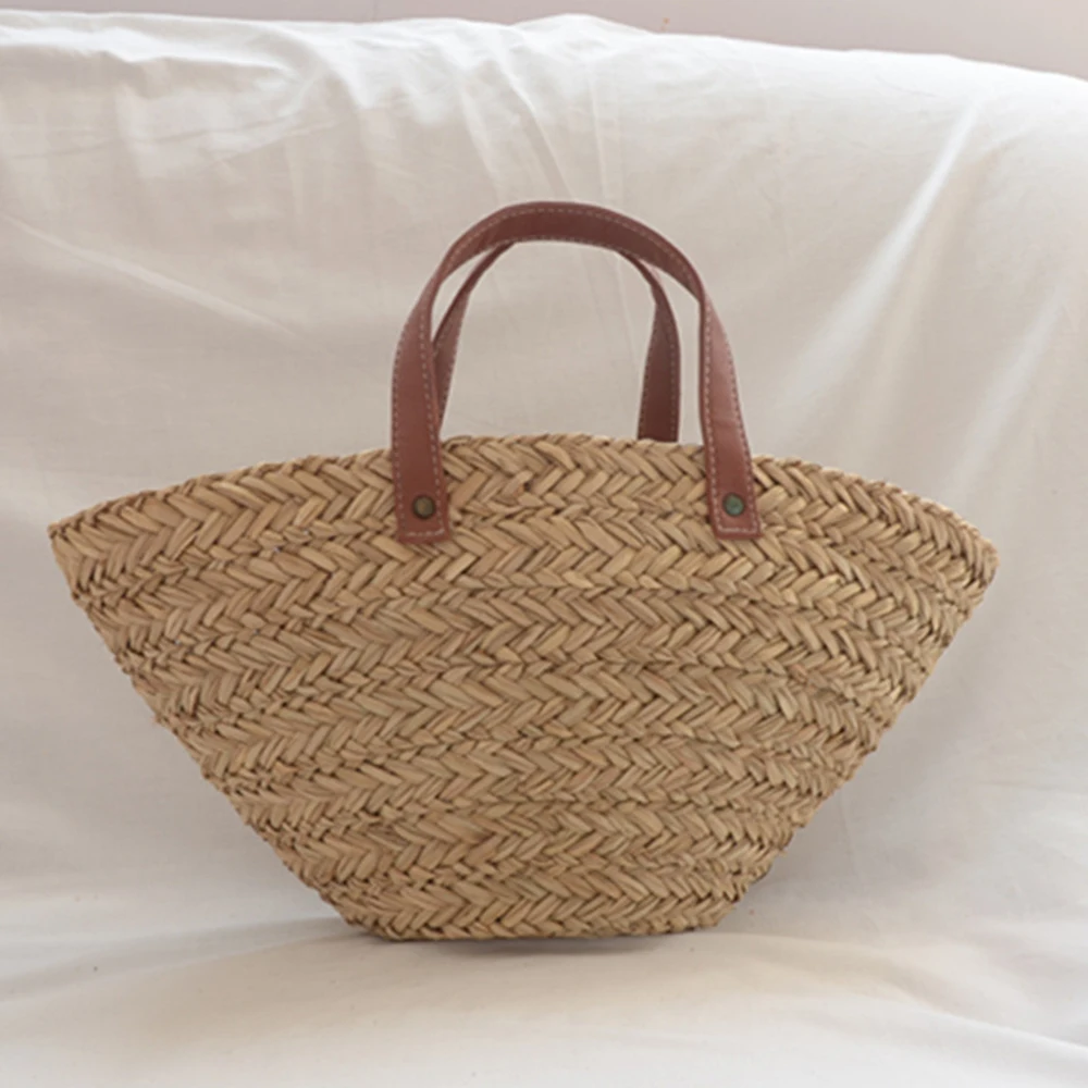 Woven Straw Bag - Bolsos bohemios de paja y ratán