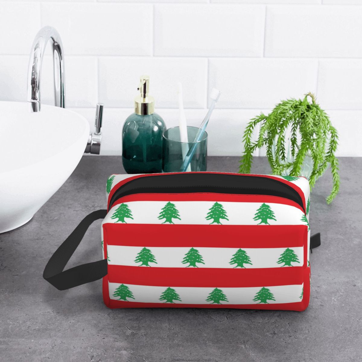 Bolsa de maquillaje con bander - Women Bags Lebanon reseña y precio