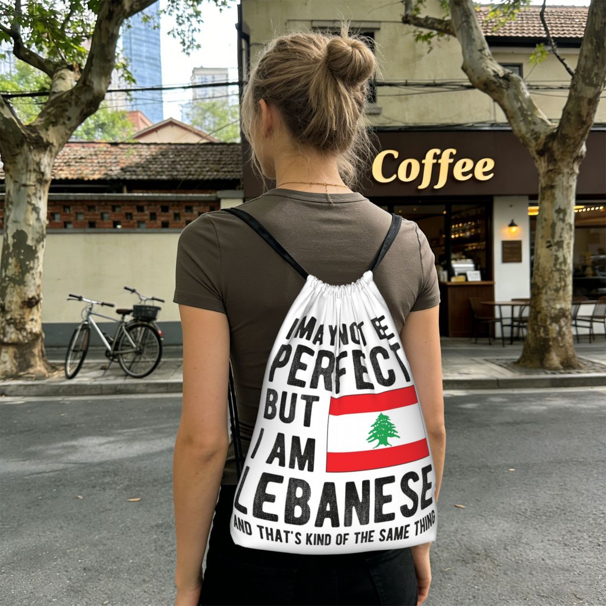 Mochila con Cordón con la Band - Women Bags Lebanon reseña y precio