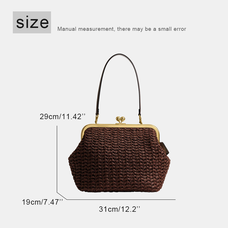 Bolso de hombro de rafia tejid - Woven Straw Bag reseña y precio
