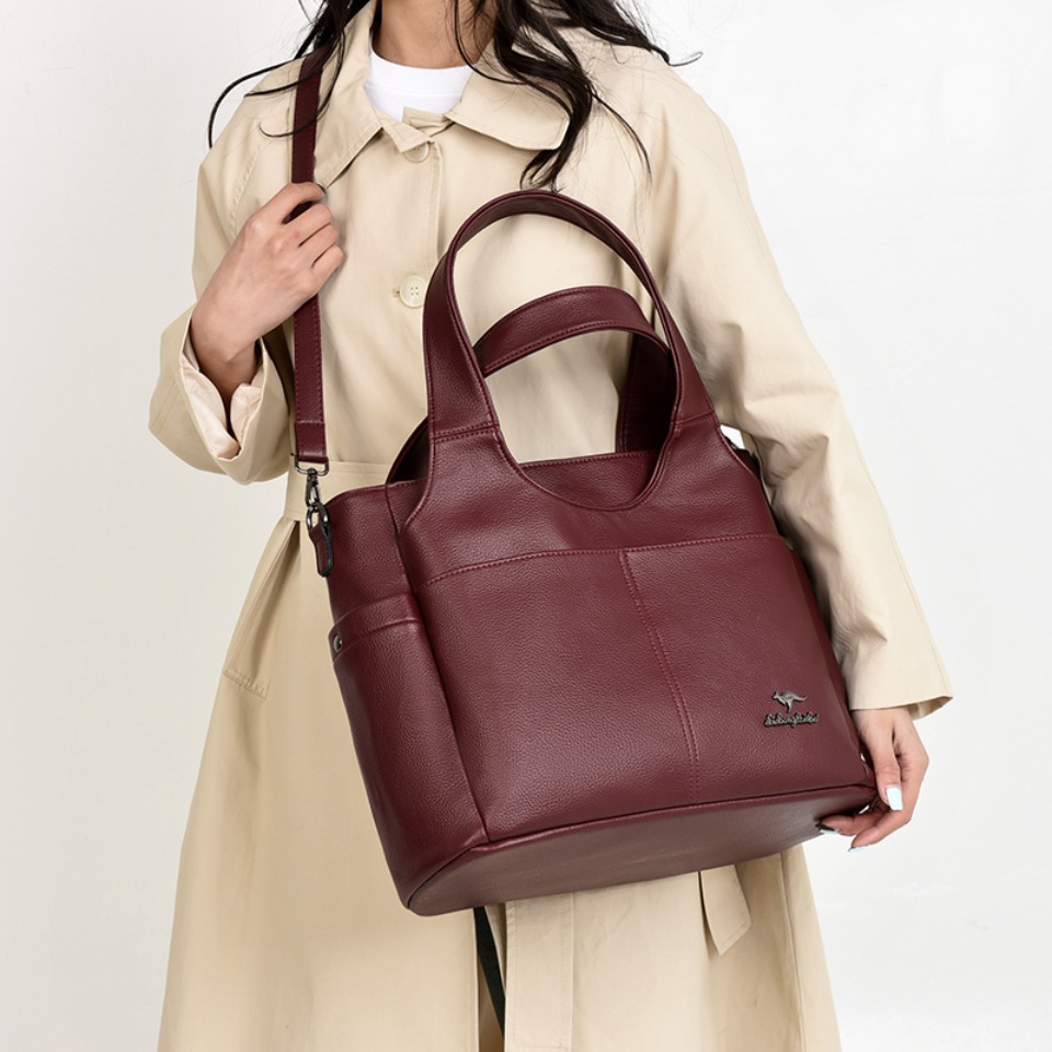 Bolso Tote de Cuero Suave con  - Women Bags Polene reseña y precio