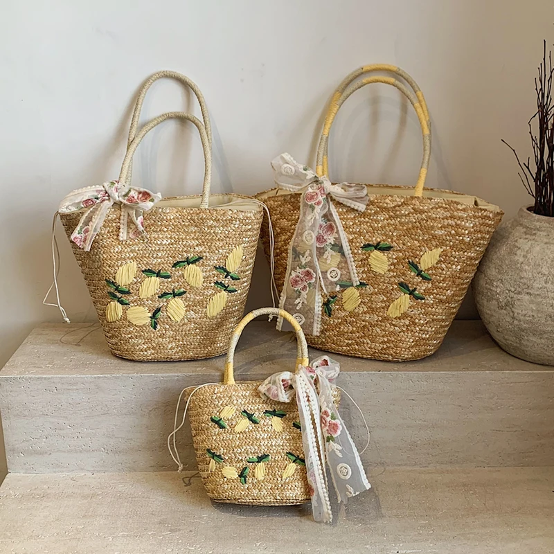 Bolso de hombro de playa de gr - Woven Straw Bag reseña y precio