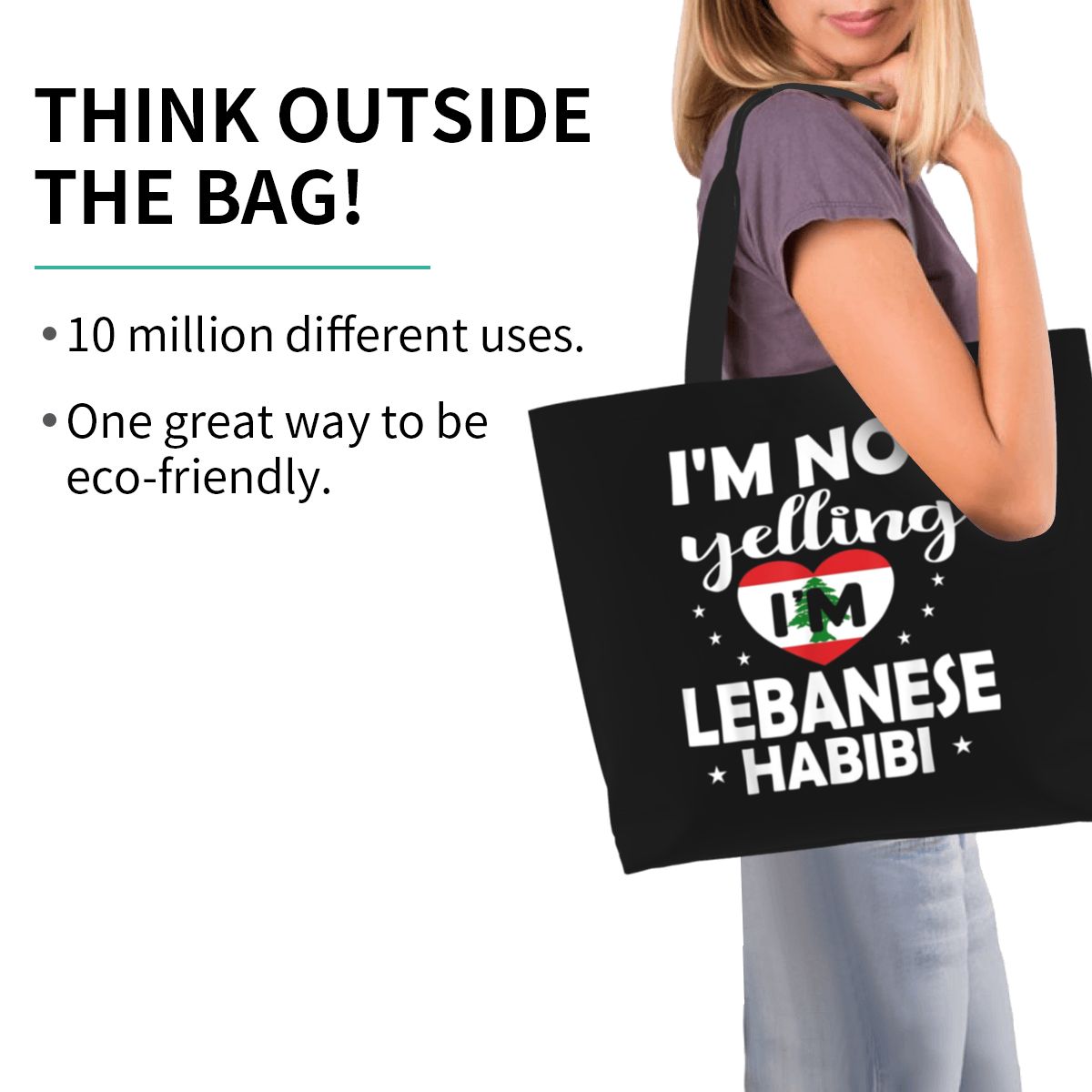 Bolsa de compras con bandera l - Women Bags Lebanon reseña y precio