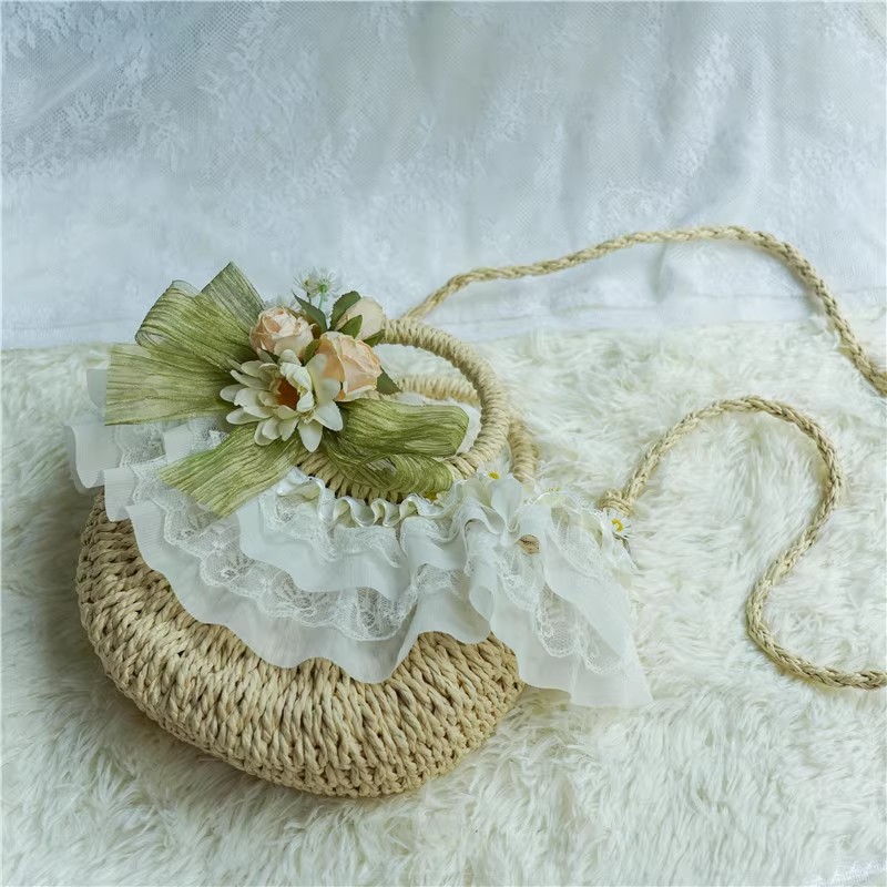Bolso tejido de paja de encaje - Woven Straw Bag reseña y precio