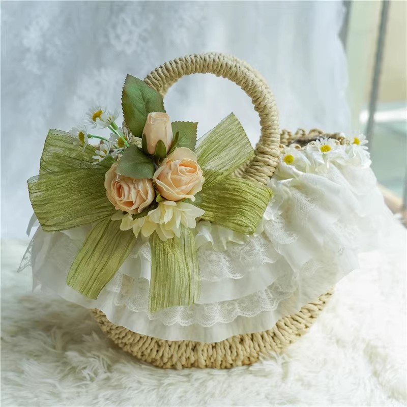 Bolso tejido de paja de encaje - Woven Straw Bag reseña y precio