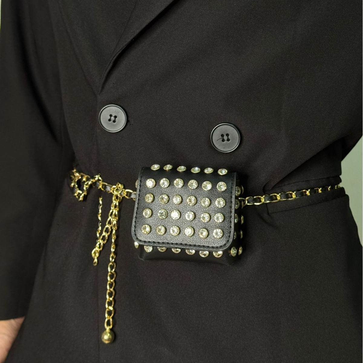 Mini riñonera con remaches a l - Women Bags Jeans reseña y precio