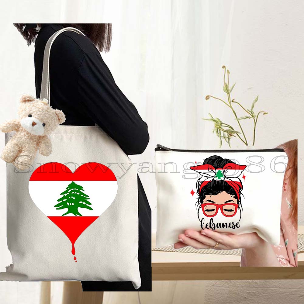 3 Bolsas de Hombro de Lona con - Women Bags Lebanon reseña y precio