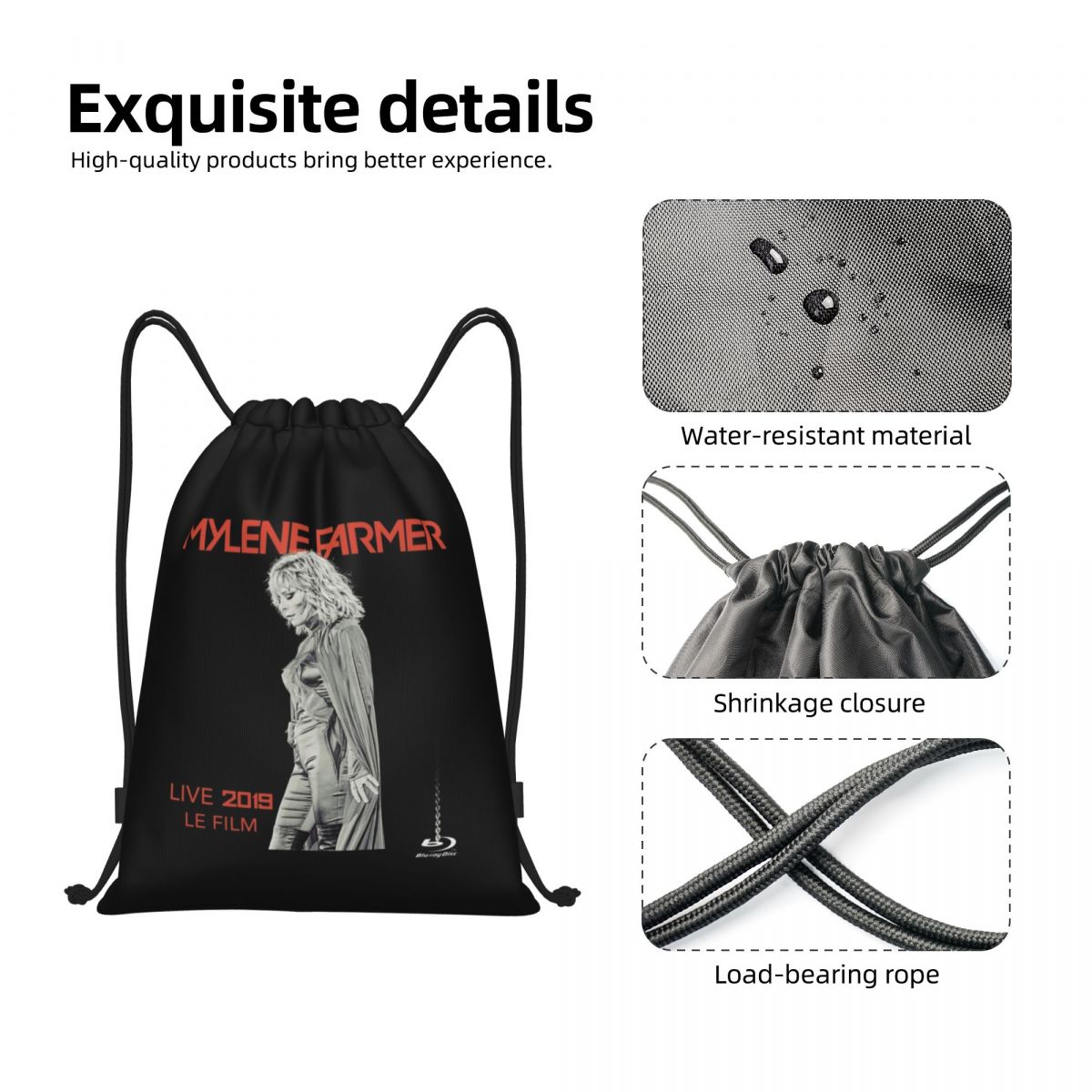 Mylene Farmer Mochila con cord - Women Bags Farmers reseña y precio