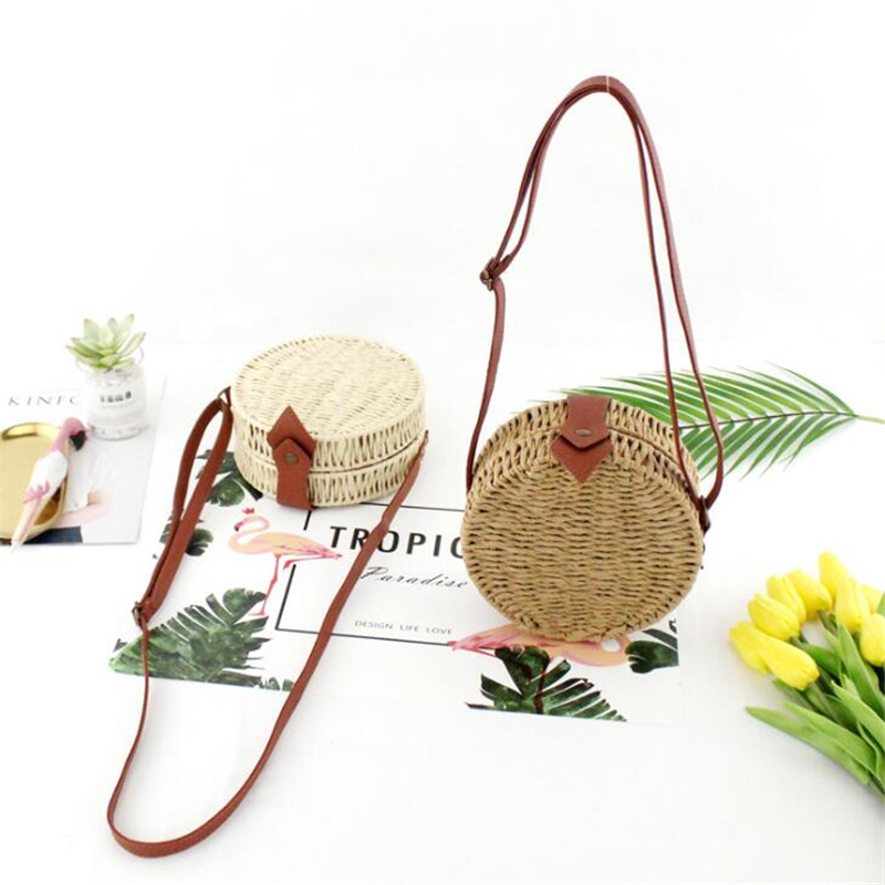 Bolso de mimbre de verano para - Circle Round Bag reseña y precio