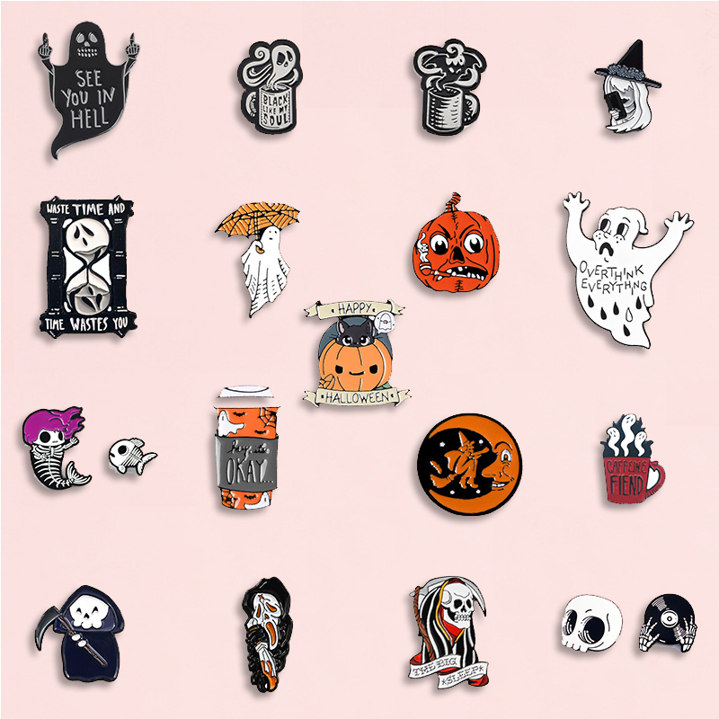 Pin de esmalte de Halloween fe - Women Bags Jeans reseña y precio