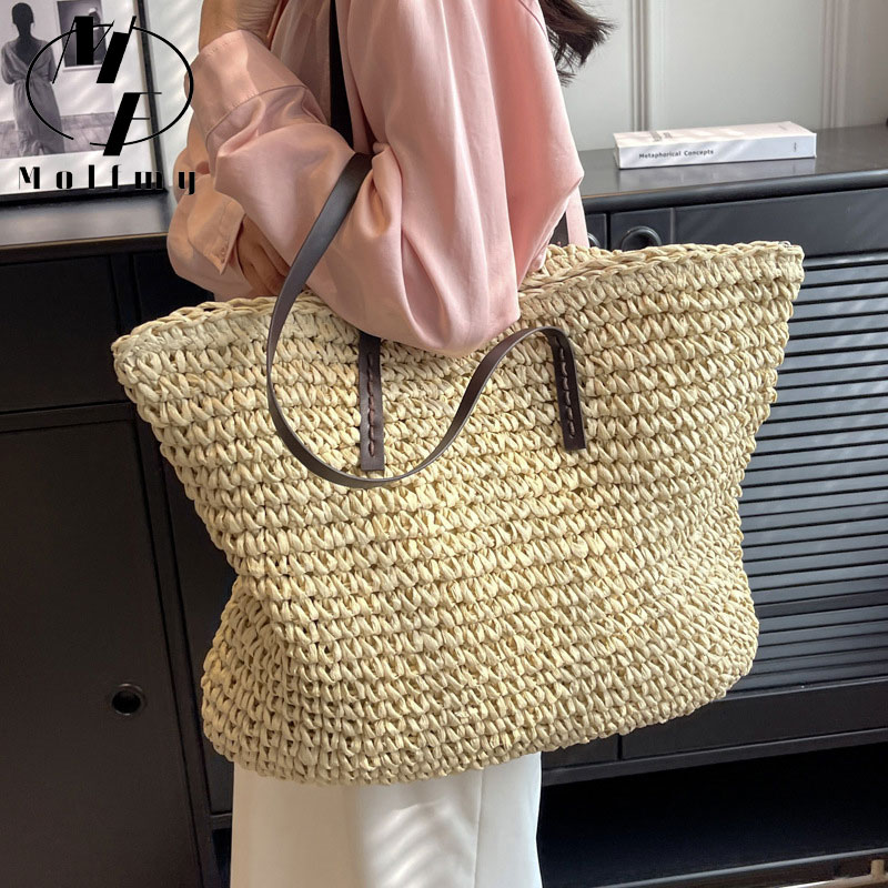Bolsos de mano tejidos de paja - Woven Straw Bag reseña y precio