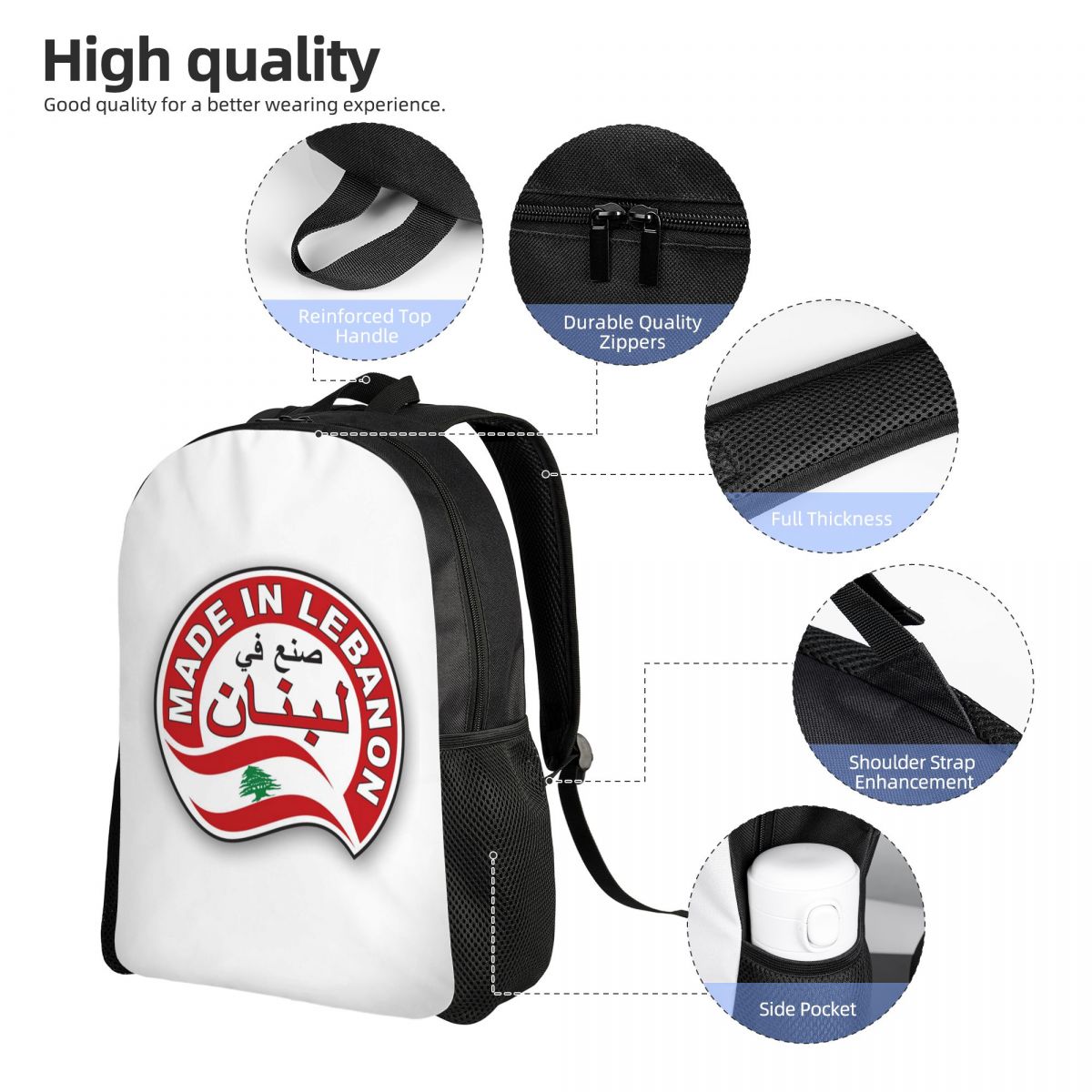Mochila con diseño de bandera  - Women Bags Lebanon reseña y precio