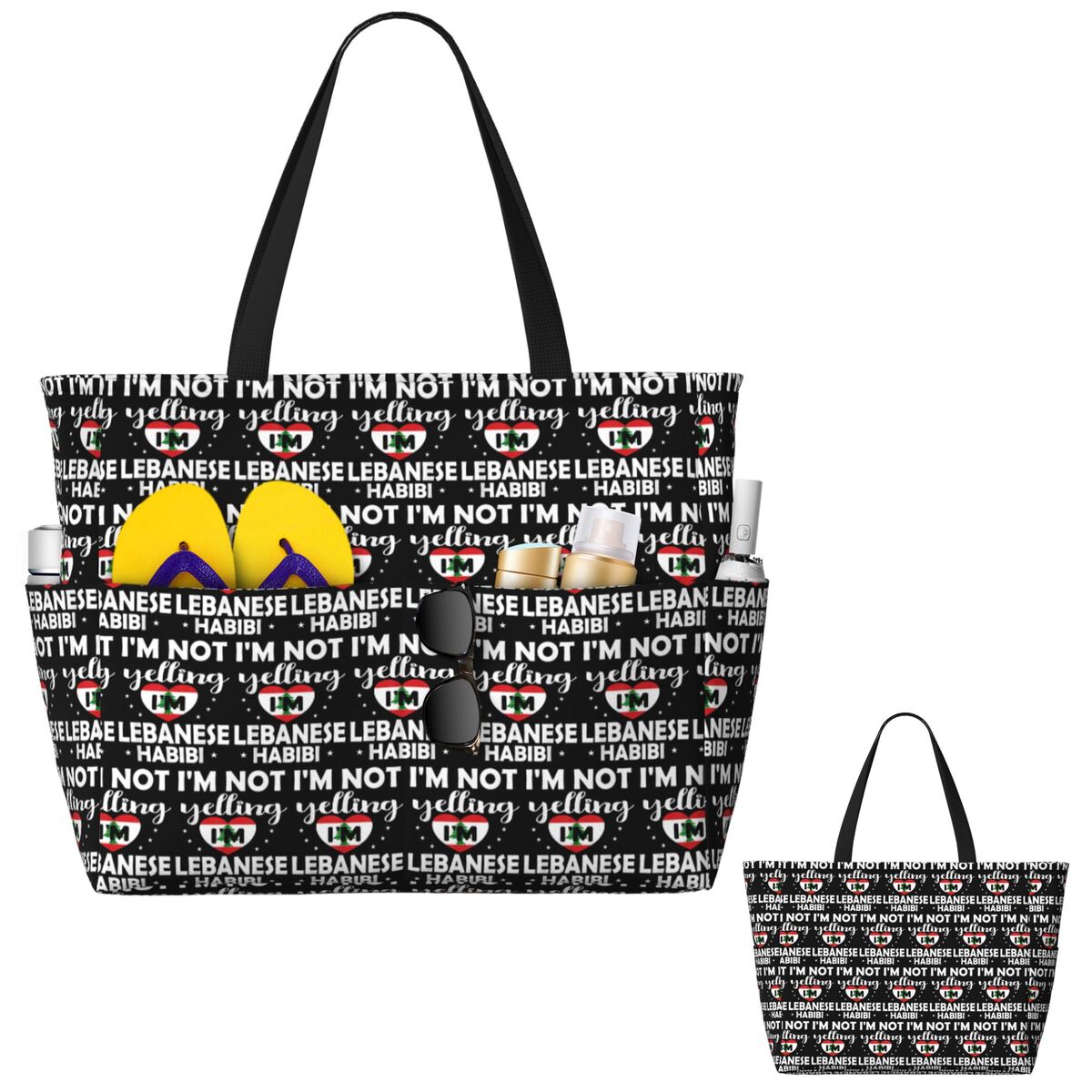 Bolso de playa con bandera lib - Women Bags Lebanon reseña y precio