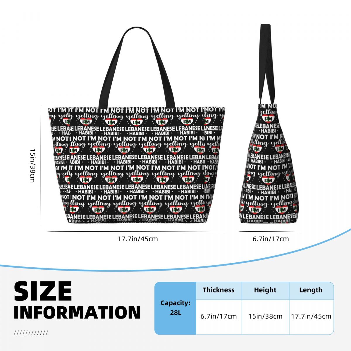 Bolso de playa con bandera lib - Women Bags Lebanon reseña y precio