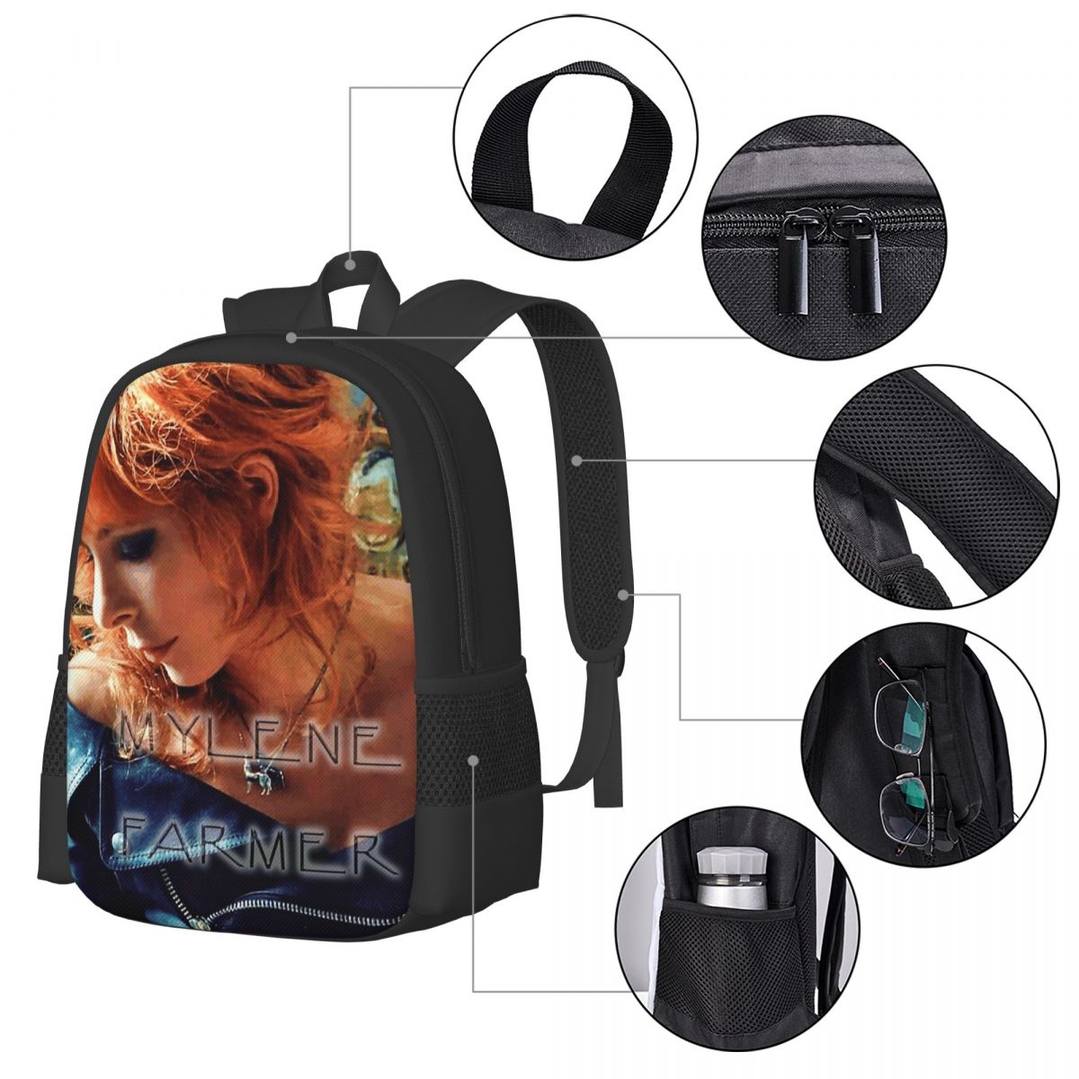 Mylene Farmer French Singer-mo - Women Bags Farmers reseña y precio