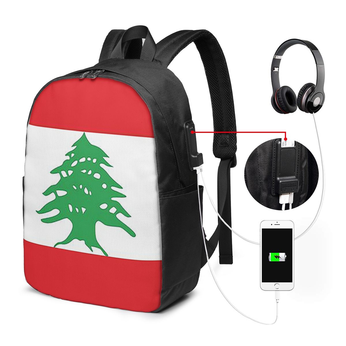 Mochila con bandera del Líbano - Women Bags Lebanon reseña y precio