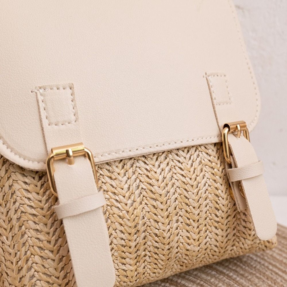 Mochila de Piel Sintética y Pa - Woven Straw Bag reseña y precio