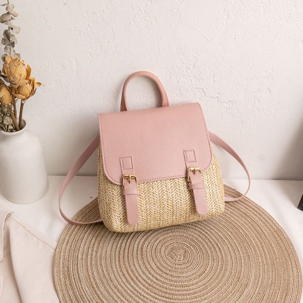 Mochila de Piel Sintética y Pa - Woven Straw Bag reseña y precio